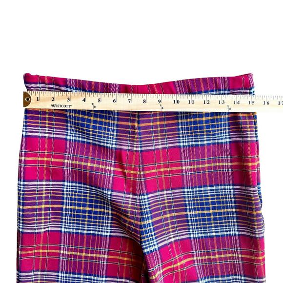 Vintage Red Plaid Bell Bottom Pants Size 30x24 preowned - Picture 9 of 9
